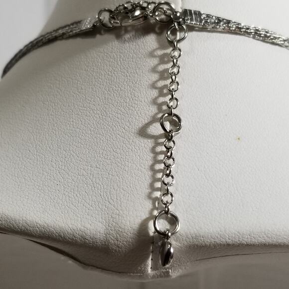 Lc five strand silver tone with smokey beads 17" (1.1365) - Picture 6 of 7